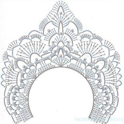 Схема для вязания крючком короны для Снегурочки или Снежинки