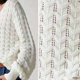 Рельефный узор спицами