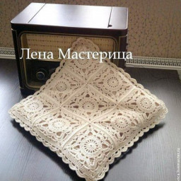 Квадратный мотив "Кружево", пошаговый МК