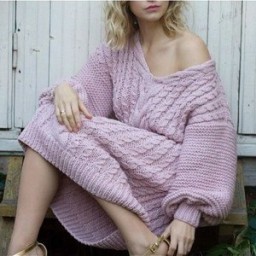 Платье женское спицами