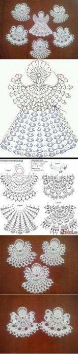 Рождественские ангелы: схема вязания