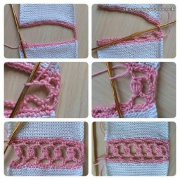 ​Боковой шов "Ажурная дорожка" крючком