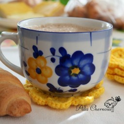 Цветочные подставочки под чашечки. Описание.