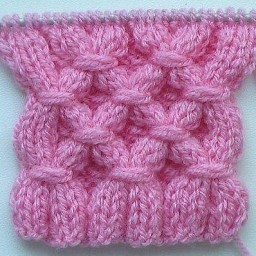 Узор "Вафельки" спицами