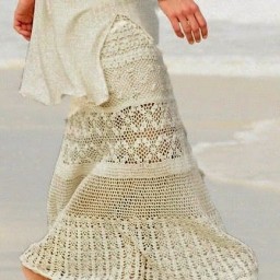 Летняя юбка крючком.