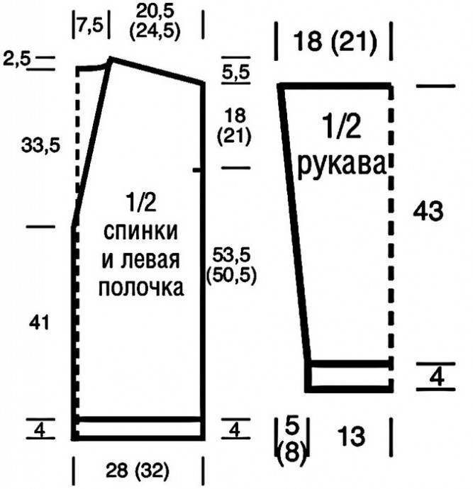 Ажурный кардиган спицами