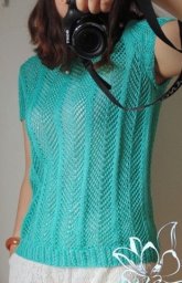 Летний топ спицами