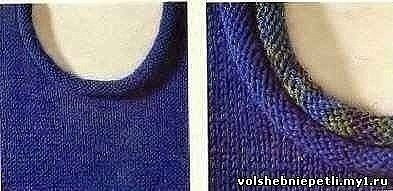 Как связать бейки горловины