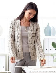 Летний ажурный кардиган спицами