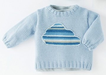 Джемпер с «облачком», вяжем детскую одежду