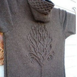 Эффектный узор с изображением объемного дерева