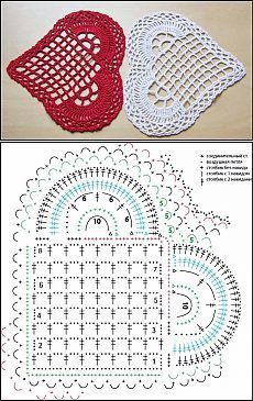 Подборка сердечек крючком