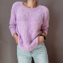 Просторный джемпер спицами
