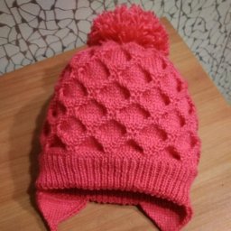 Шапка для девочки, вяжем спицами
