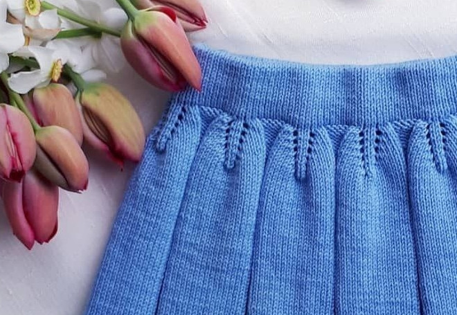 Детская юбочка спицами