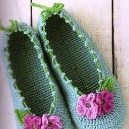 Домашние тапочки крючком