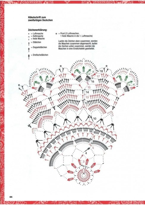 Яркая салфетка крючком