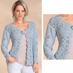 Нежный жакет небесного цвета