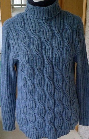 Объемный узор для теплого свитера