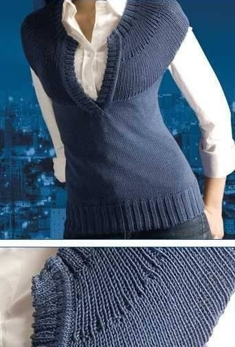 Жилет с круглой кокеткой