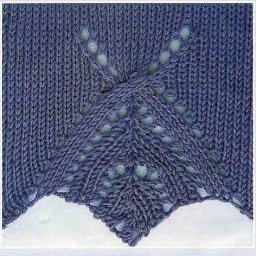 Ажурный узор для каймы спицами