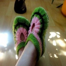 Классные тапочки спицами