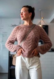 Джемпер "Сладкое сердце". Спицы.