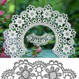 Вяжем чудесный ажурный воротник крючком