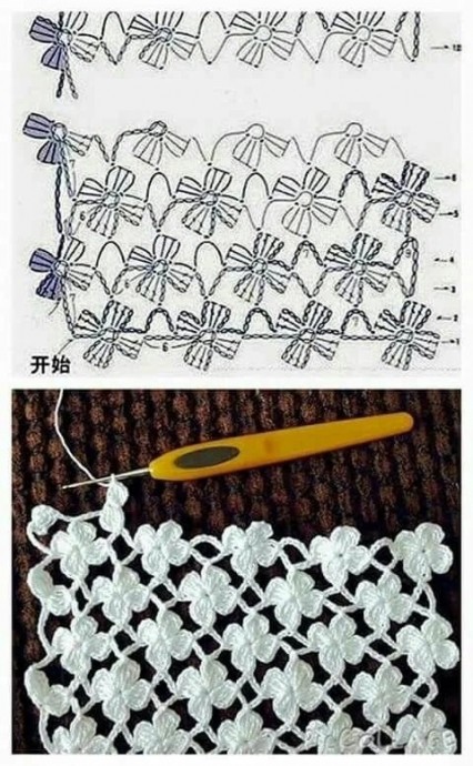 Безотрывное цветочное вязание Безотрывное цветочное вязание