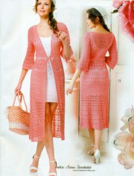 Ажурное пальто крючком