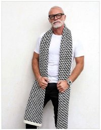 Шарф "Молния", вяжем спицами