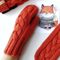 Варежки спицами