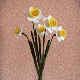 Вязаный нарцисс - для любителей вязания крючком