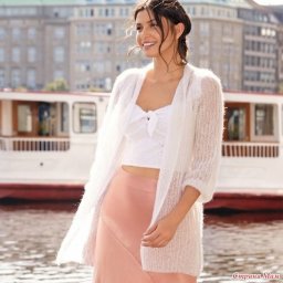 Воздушный кардиган спицами