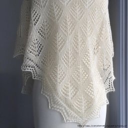 Ажурная шаль спицами