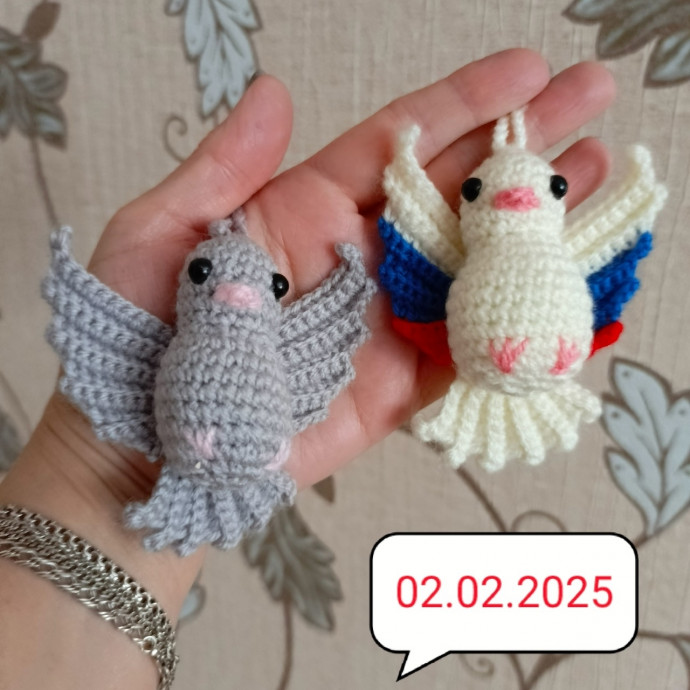 Брелок «Голубь» крючком