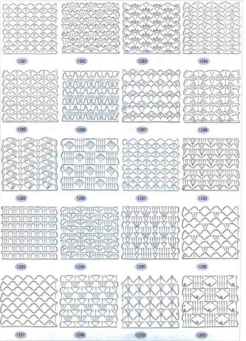 Подборка узоров крючком