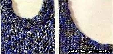 Как связать бейки горловины