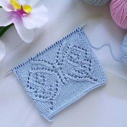 Узор спицами "Бабочка"