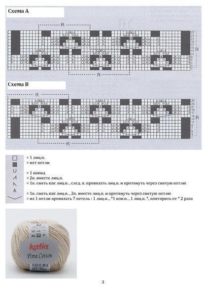 Узор спицами для туники Узор спицами для туники
