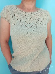 Круглая кокетка спицами