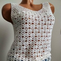 Легкая летняя майка крючком