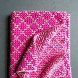 Одеяло в слип-технике спицами