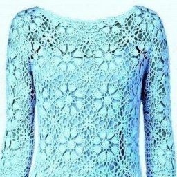 Платье из мотивов, связанных крючком