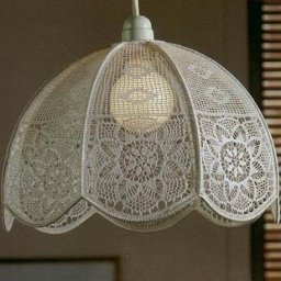 Вязаный абажур - украшение для дома