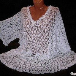 Ажурная туника крючком туника