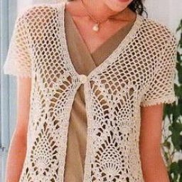 Ажурный жакет крючком