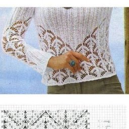 Интересный узор спицами