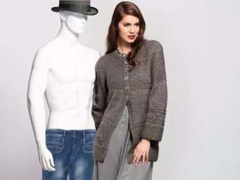 Жакет с ажурным узором