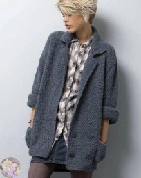 Куртка-жакет спицами